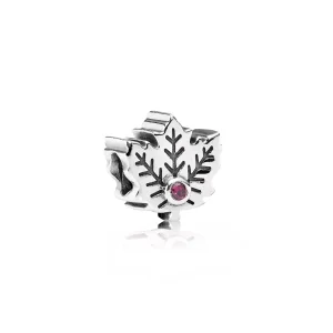 (Bild für) PANDORA Ahornblatt, synthetischer Rubin-Charm - 791215SRU