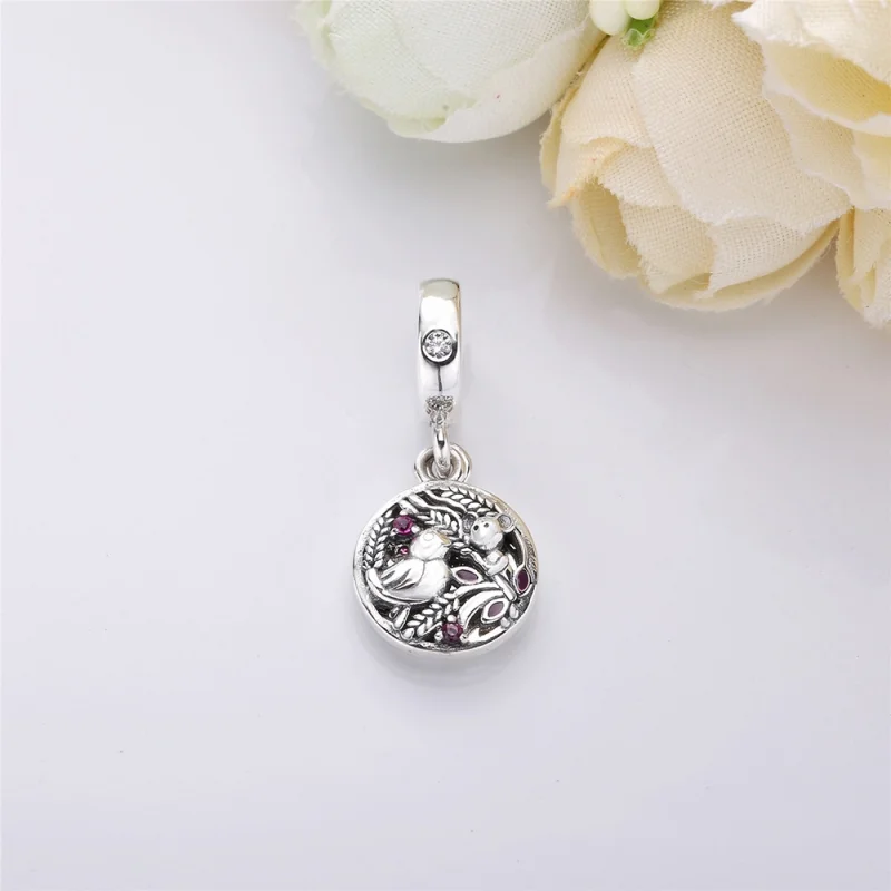 (Bild für) PANDORA Always By Your Side-Anhänger, mehrfarbiger CZ und lila Emaille - 797671C - Ansicht 2