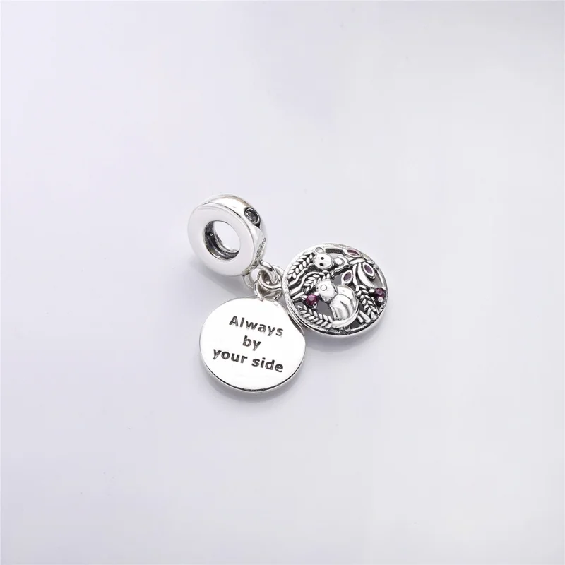 (Bild für) PANDORA Always By Your Side-Anhänger, mehrfarbiger CZ und lila Emaille - 797671C - Ansicht 4