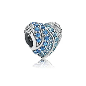 (Bild für) Pandora Aqua Heart Charm - 797015NABMX