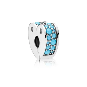 (Bild für) PANDORA Arcs of Love Clip, Cyanblauer Kristall - 797227NYA