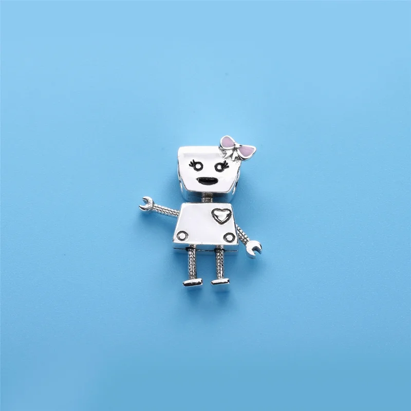 (Bild für) PANDORA Bella Bot Charm, rosa Emaille - 797141EN160 - Ansicht 2