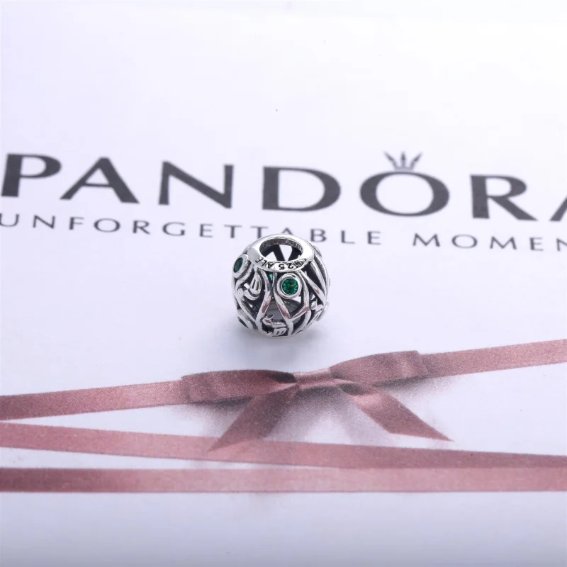 (Bild für) PANDORA Birds of A Feather, dunkelgrüner Cz-Charm - 791213CZN - Ansicht 3