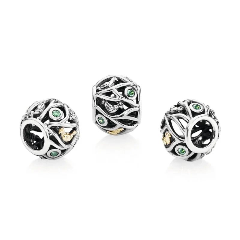 (Bild für) PANDORA Birds of A Feather, dunkelgrüner Cz-Charm - 791213CZN - Ansicht 4