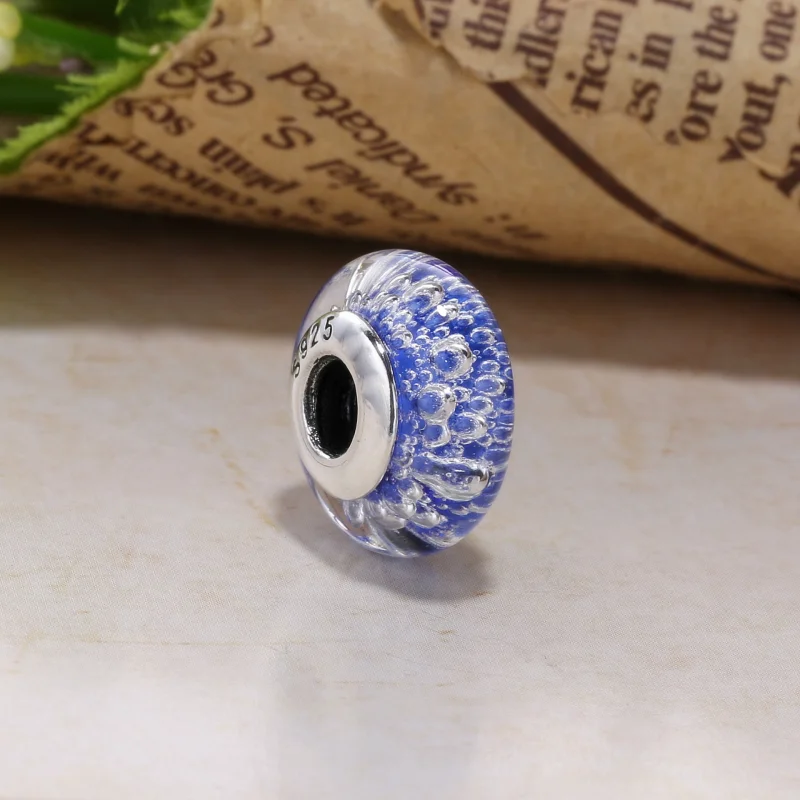 (Bild für) PANDORA Blauer Efferveszenz-Charm, Muranoglas und klare CZ - PL00059-1 - Ansicht 2
