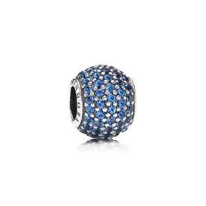 (Bild für) PANDORA Blauer Pavé-Kugel-Charm - 791051NCB