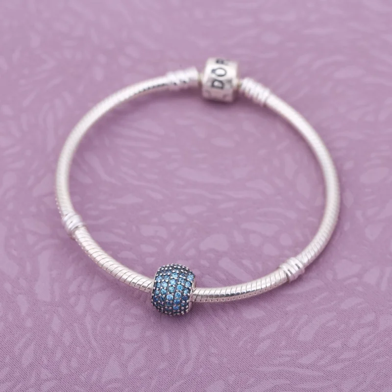 (Bild für) PANDORA Blaugrüner Pavé-Kugel-Charm - 791051MCZ - Ansicht 2