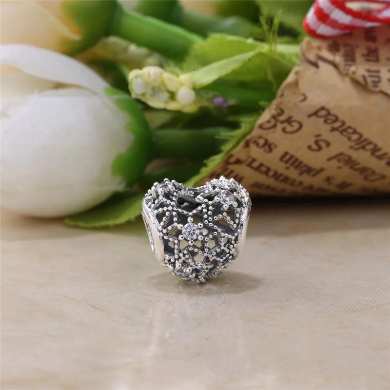 (Bild für) PANDORA Blooming Heart Clear CZ Charm - 796264CZ - Ansicht 2