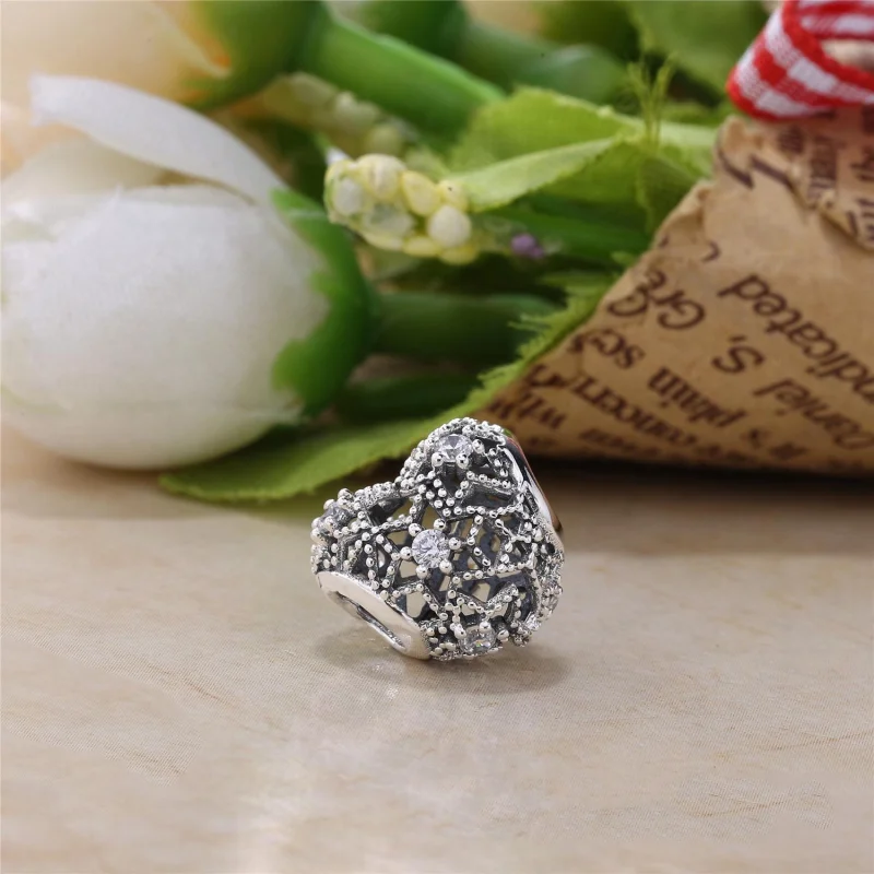 (Bild für) PANDORA Blooming Heart Clear CZ Charm - 796264CZ - Ansicht 3