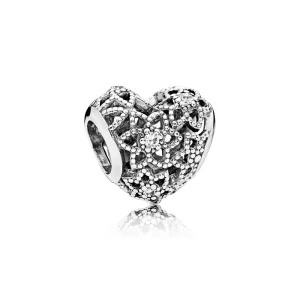 (Bild für) PANDORA Blooming Heart Clear CZ Charm - 796264CZ