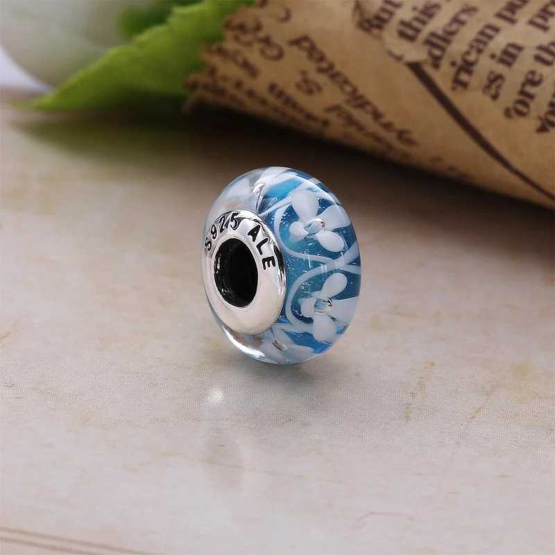 (Bild für) PANDORA Blue Bloom Murano-Glas-Charm-Perle - 791666 - Ansicht 2