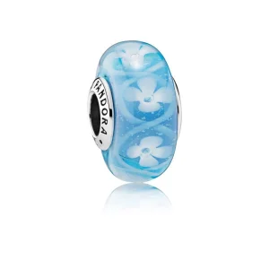 (Bild für) PANDORA Blue Bloom Murano-Glas-Charm-Perle - 791666