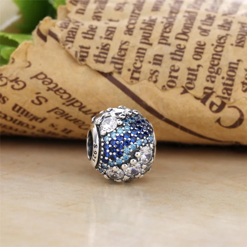 (Bild für) PANDORA Blue Enchanted Pavé Charm, blaue klare CZ - 797032NABMX - Ansicht 4