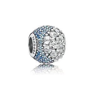 (Bild für) PANDORA Blue Enchanted Pavé Charm, blaue klare CZ - 797032NABMX