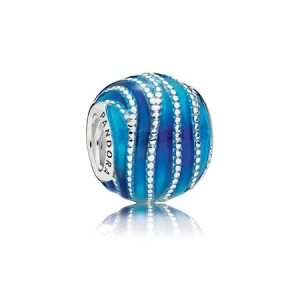 (Bild für) PANDORA Blue Swirls Charm, gemischte Emaille - 797012ENMX