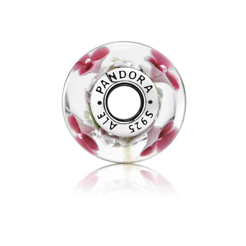 (Bild für) PANDORA Blumengarten-Murano-Silberanhänger - 791652 - Ansicht 2