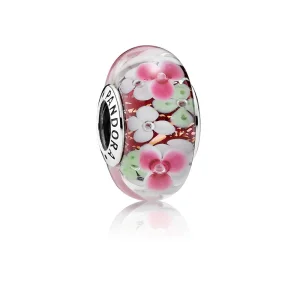 (Bild für) PANDORA Blumengarten-Murano-Silberanhänger - 791652