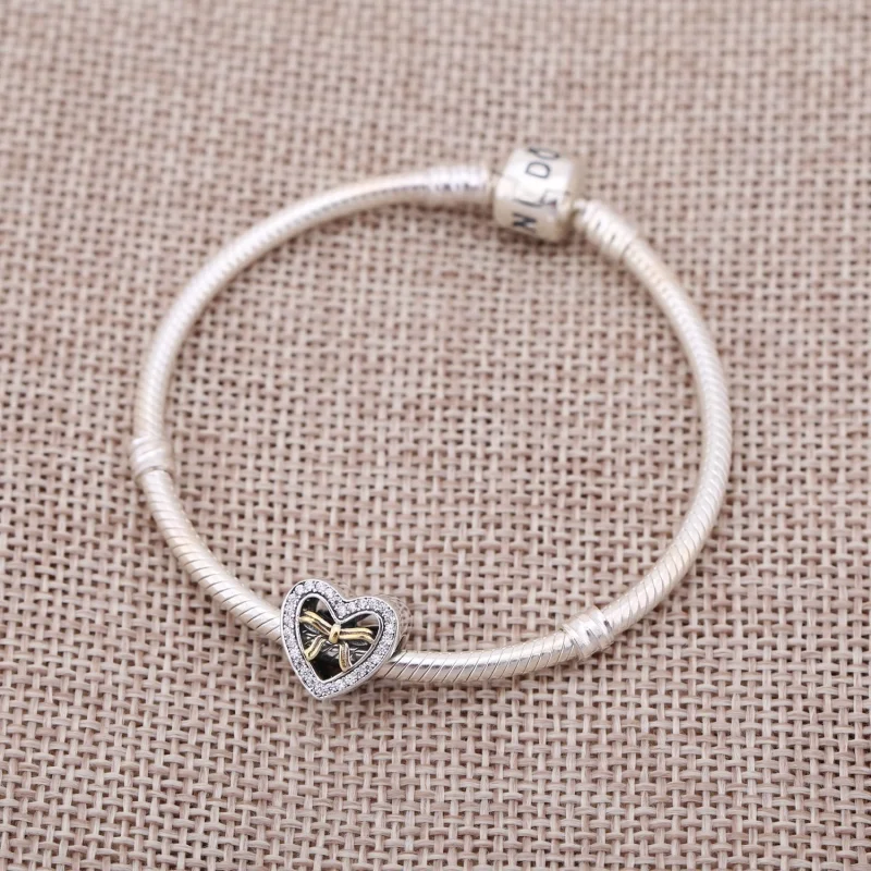 (Bild für) PANDORA Bound By Love Charm - 791875CZ - Ansicht 2