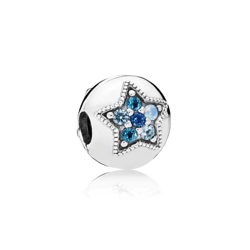 (Bild für) PANDORA Bright Star Clip, mehrfarbige Kristalle - 796380NSBMX