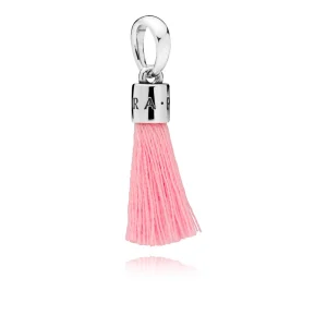(Bild für) PANDORA Charm-Anhänger mit Quasten aus Stoff in leuchtendem Rosa - 797212CBP