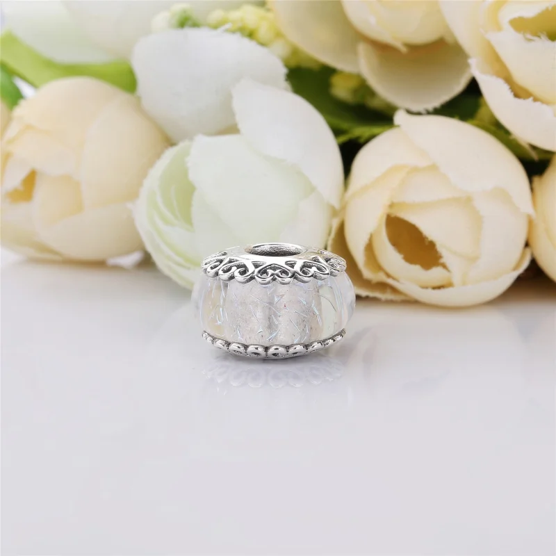 (Bild für) PANDORA Charm aus schillerndem weißem Glas - 797617 - Ansicht 2
