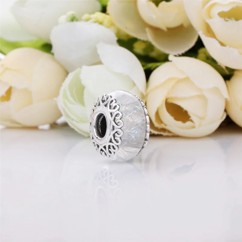 (Bild für) PANDORA Charm aus schillerndem weißem Glas - 797617 - Ansicht 3
