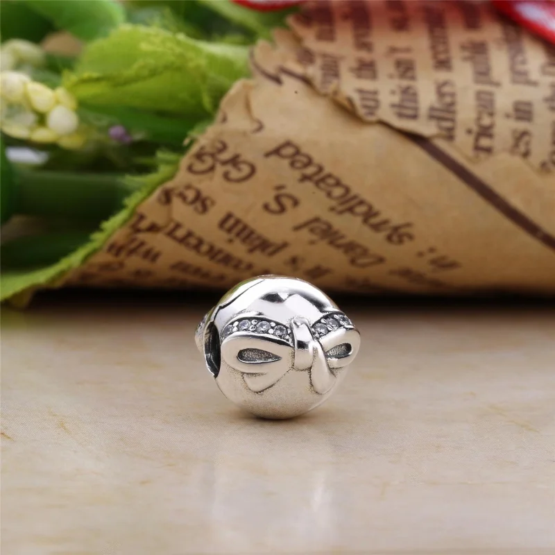 (Bild für) PANDORA Charm-Clip mit zierlicher Schleife - 791777CZ - Ansicht 2