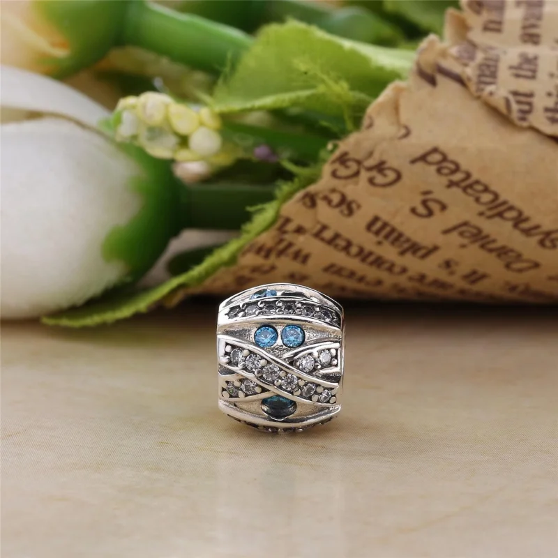 (Bild für) PANDORA-Charm mit blauem Stein - PX00168-1 - Ansicht 2