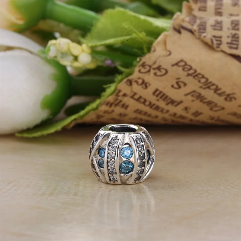 (Bild für) PANDORA-Charm mit blauem Stein - PX00168-1 - Ansicht 3