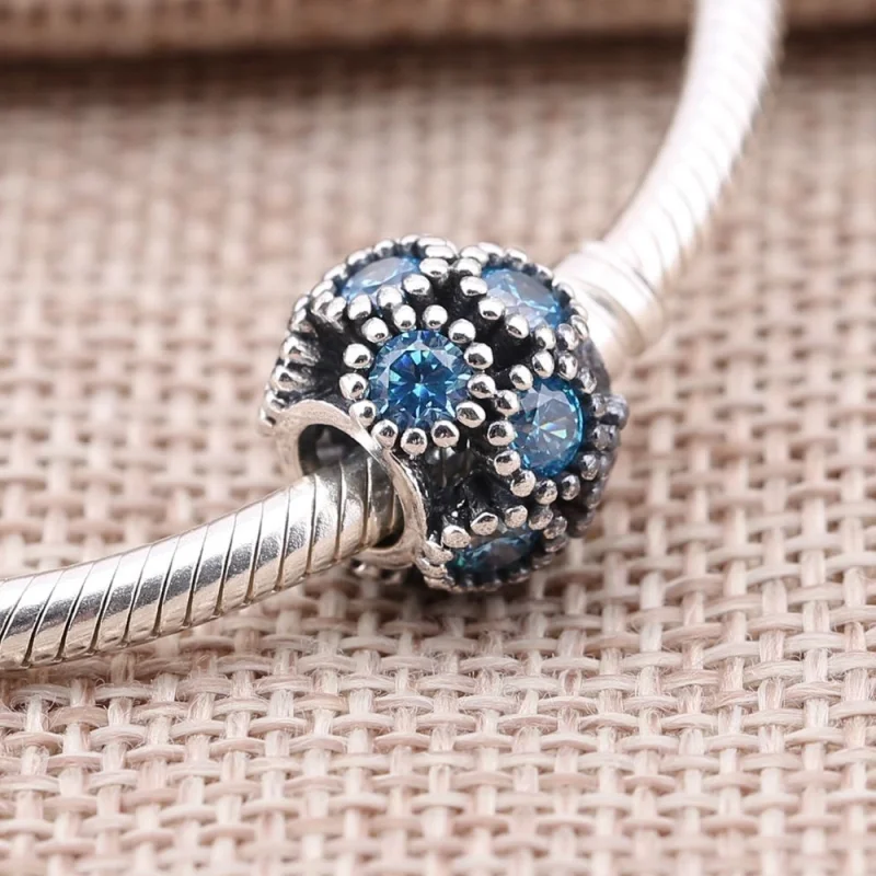 (Bild für) PANDORA Charm mit durchbrochenen funkelnden Kreisen in Blaugrün - 791296MCZ - Ansicht 2