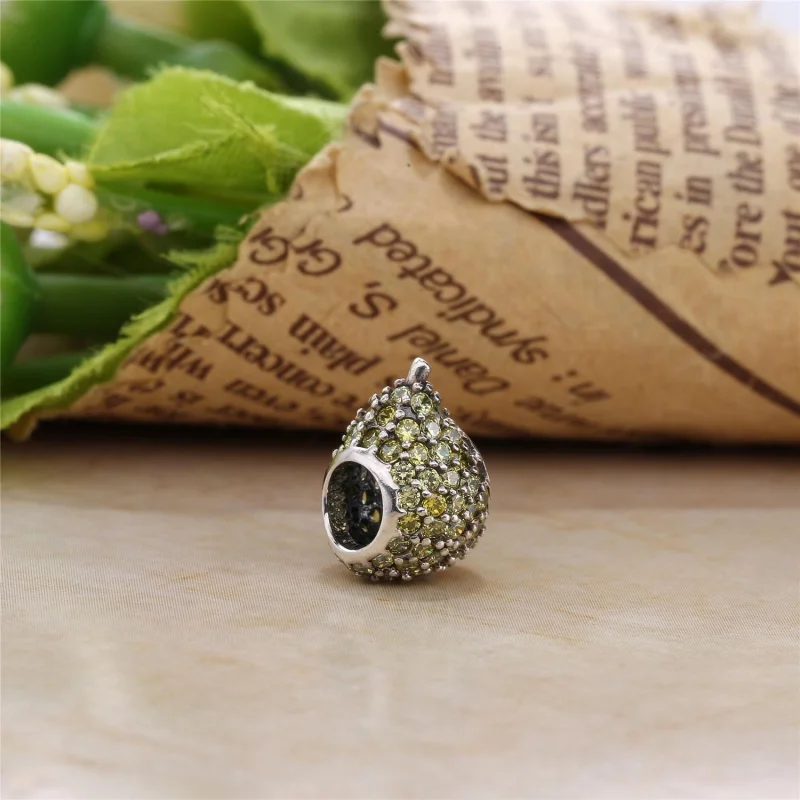 (Bild für) PANDORA-Charm mit grüner Pavé-Birne - 791486NLG - Ansicht 3