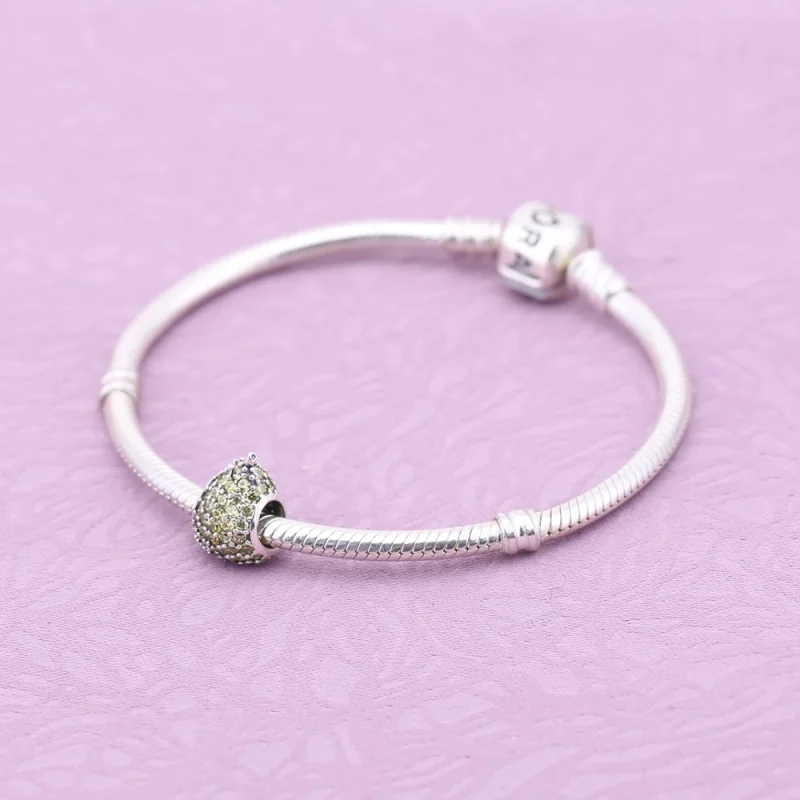 (Bild für) PANDORA-Charm mit grüner Pavé-Birne - 791486NLG - Ansicht 4