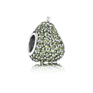 (Bild für) PANDORA-Charm mit grüner Pavé-Birne - 791486NLG