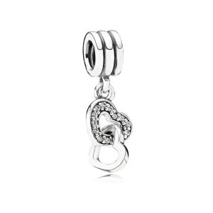 (Bild für) PANDORA-Charm mit ineinandergreifendem Herz-Anhänger - 791242CZ