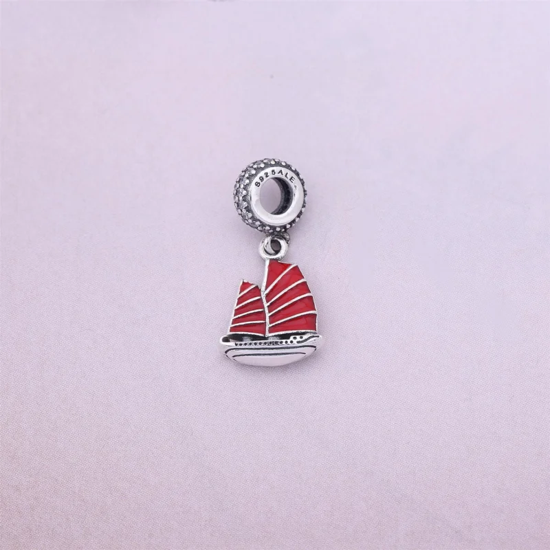 (Bild für) PANDORA Chinesisches Schiff Silber Anhänger Charm - 791908EN09 - Ansicht 2