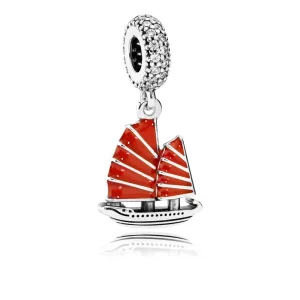 (Bild für) PANDORA Chinesisches Schiff Silber Anhänger Charm - 791908EN09