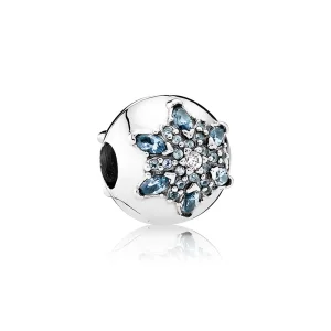 (Bild für) PANDORA Clip mit kristallisierten Schneeflocken, mehrfarbige, kristallklare CZ - 791997nmb