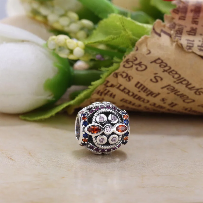 (Bild für) PANDORA Color Fresco Charm, mehrfarbige Kristalle und rosa CZ - 756225PCZMXB - Ansicht 2