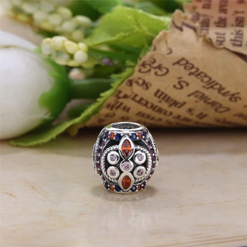 (Bild für) PANDORA Color Fresco Charm, mehrfarbige Kristalle und rosa CZ - 756225PCZMXB - Ansicht 3