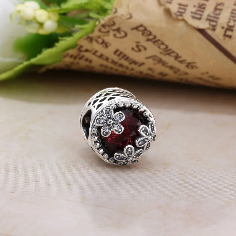 (Bild für) PANDORA Dazzling Daisy Meadow Pink Clear CZ Charm - 792055PCZ - Ansicht 4