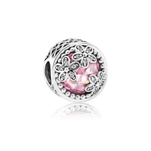 (Bild für) PANDORA Dazzling Daisy Meadow Pink Clear CZ Charm - 792055PCZ