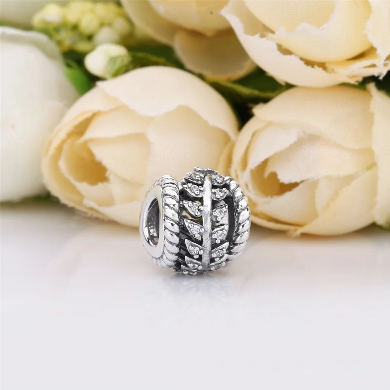 (Bild für) PANDORA Dazzling Grain Swirls Charm, klare CZ - 797597CZ - Ansicht 2