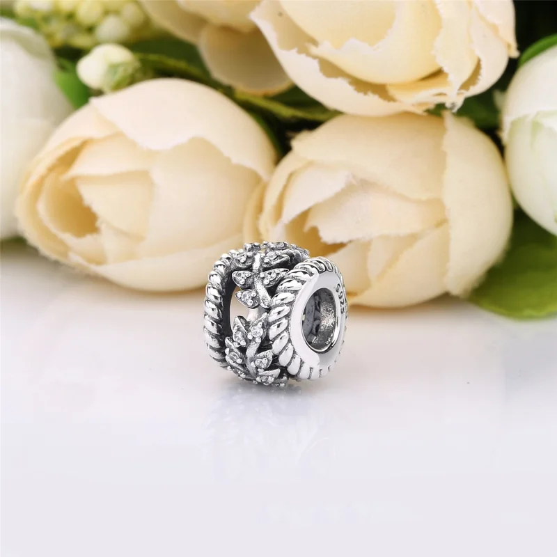 (Bild für) PANDORA Dazzling Grain Swirls Charm, klare CZ - 797597CZ - Ansicht 3