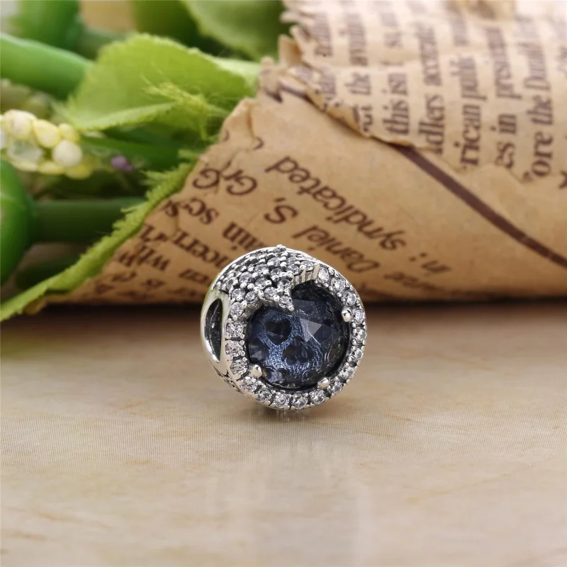 (Bild für) PANDORA Dazzling Snowflake Charm, Twilight Blue Crystals Clear CZ - 796358NTB - Ansicht 3