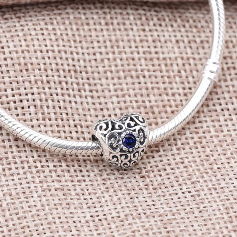 (Bild für) PANDORA Dezember Signature Herz-Geburtsstein-Charmora-Charm - 791784NLB - Ansicht 2