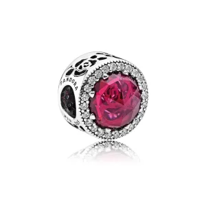 (Bild für) PANDORA Disney Belle's Radiant Rose Cerise Crystals Cu Charm - 792140ncc