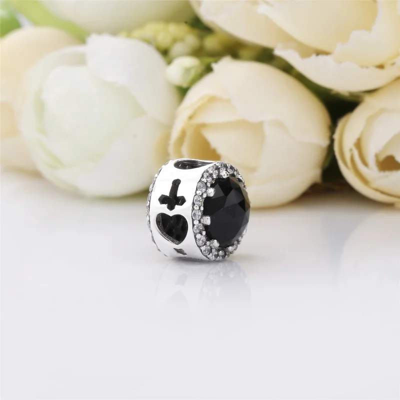 (Bild für) PANDORA Disney, Black Magic Charm der bösen Königin, schwarze Kristalle und klar - Ansicht 4