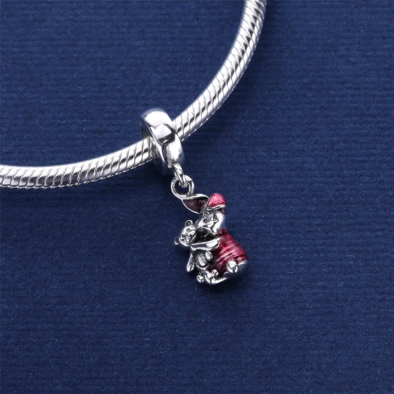 (Bild für) PANDORA Disney Ferkel Transparent Cerise Emaille-Anhänger - 792134EN117 - Ansicht 3