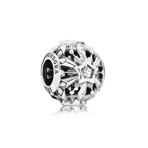 (Bild für) PANDORA Disney Frozen Schneeflocken-Anhänger aus durchbrochenem Silber mit kubischem Anhänger - 791563CZ