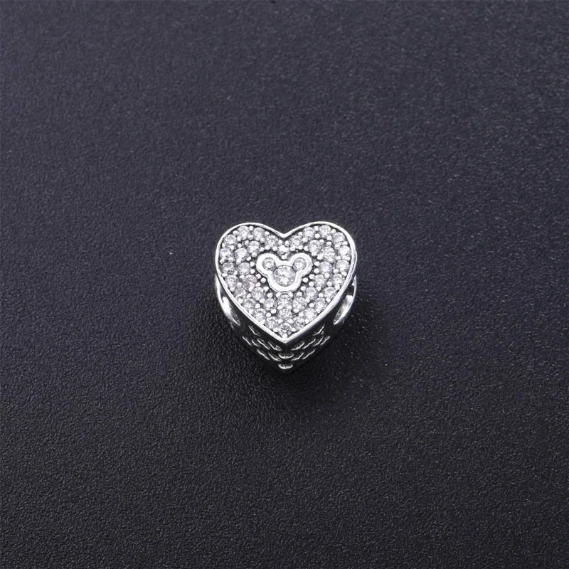 (Bild für) PANDORA Disney, Mickey & Minnie funkelnder Herzanhänger - 792049CZ - Ansicht 3
